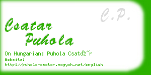 csatar puhola business card